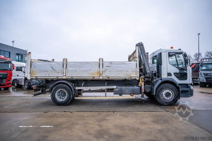Tipper with crane RENAULT PREMIUM 320+HIAB 112+2EXT
