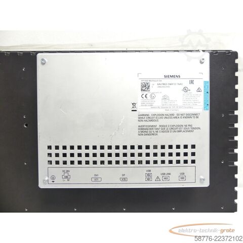  Siemens IFP1500 Multitouch Ext. 6AV7863-5MA10-1NA0 SN: LBM2002495 --