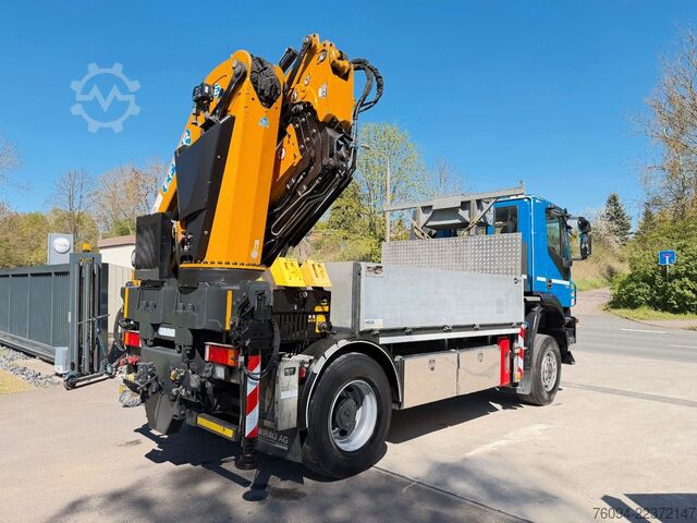 Vrachtauto met open laadbak IVECO Trakker 360 4x4 Pritsche Kran 27m AHK