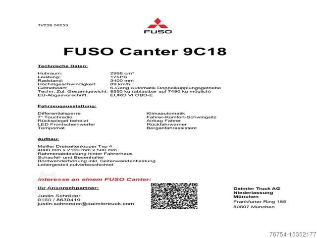 Kipper Mitsubishi 9C18 Meiller Kipper