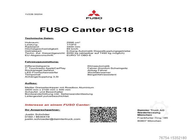 Kipper Mitsubishi 9C18 Meiller Roadbox