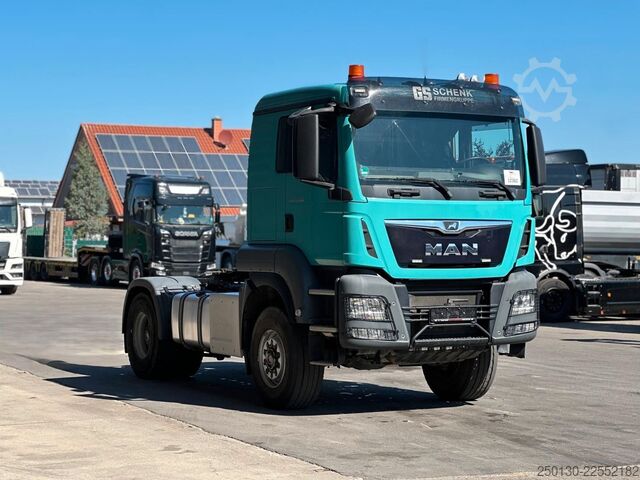 Standaard trekker MAN TGS 18.500 4x4 BLS SA MEILLER 1-Weg-Hydraulik