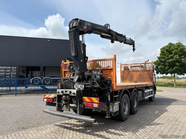Flatbed Renault Kerax 380 6x4 Full Steel / Hiab 166B-3 / Remote...