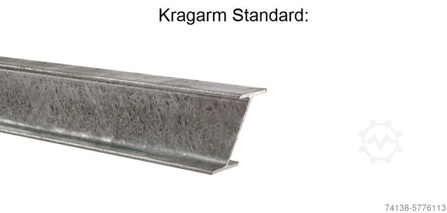 Schwerlastregal 4 Stück Kragarmregal-Ständer einseitig Höhe 2,6 m / Nutztiefe 1 m / Länge 4 m