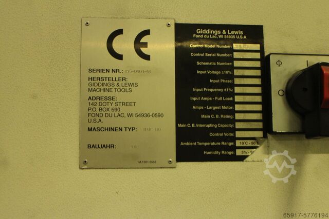 Horizontale verspanen centrum GIDDINGS & LEWIS HMC 410