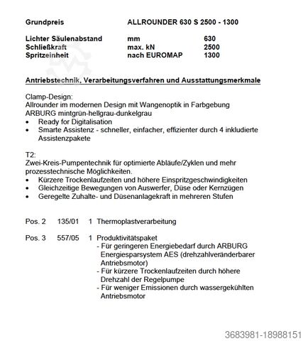 Allrounder Arburg 630 S 2500-1399