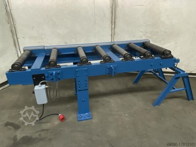 Banda rulantă grea acționată cu role de sprijin din oțel, bandă transportoare cu role, bandă de intr KASTO 2000 x 500