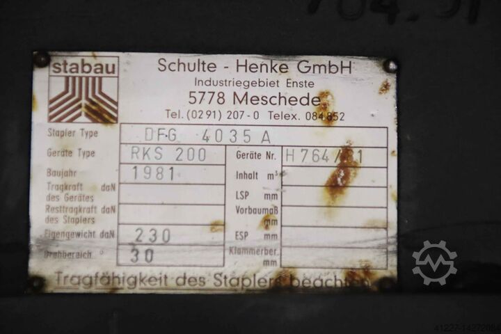 Hótoló villa felfogatással Schulte-Henke RKS 200 DFG 4035 A