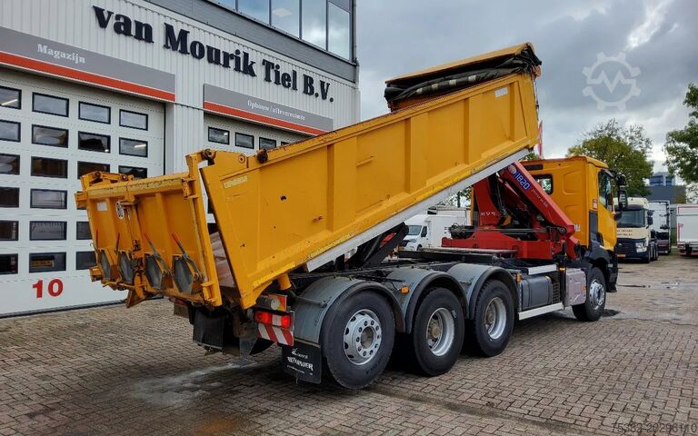 Kipper met kraan Renault C430 P8x4*4 TRIDEM + HMF KRAAN 1820K3 - REMOTE ...