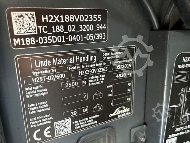 Wózek widłowy LPG Linde H25T-02/600