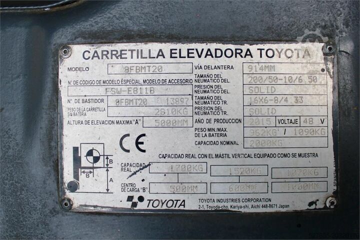 Carretilla elevadora Toyota 8FBMT20
