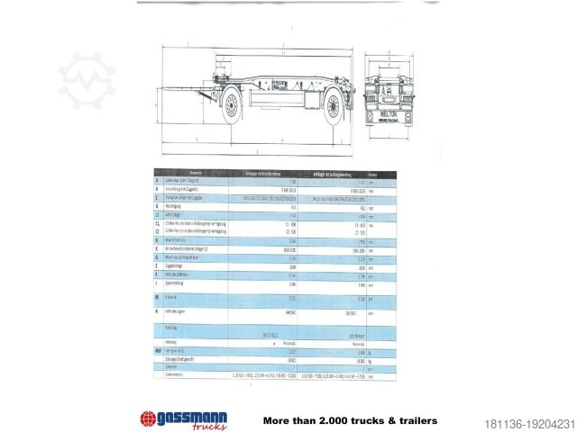 Afzetcontainer-aanhangwagen Wielton PS2H M3 Schlitten-Abrollanhänger