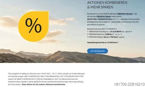 Polointegrovaný obytný vůz Knaus L!VE TI 650 MEG Platinum Selection TraumMobil*160*Autom*L-Sitz