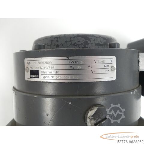Siemens motor Siemens 1FT5072-0AF71-1 - Z SN:EJ493386803007 mit Binder 77 60013A00 Bremse