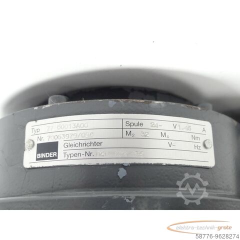 Siemens motor Siemens 1FT5072-0AF71-1 - Z SN:EJ393386801001 mit Binder 77 60013A00 Bremse