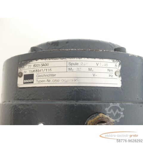 Siemens motor Siemens 1FT5076-0AF71-1 - Z SN:EJ493386804001 mit Binder 77 60013A00 Bremse