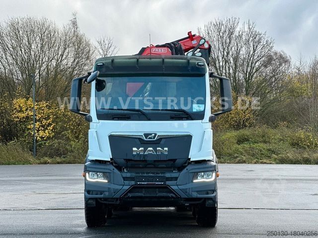 Vrachtauto met open laadbak MAN TGS 35.470 8x4 Pritsche + FASSI F345RB Kran,JIB