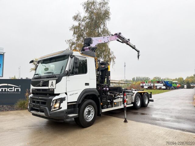 Autolaadkraan VOLVO FMX 460 6x4 liftachse Abrollkipper KRAN 13m FUNK