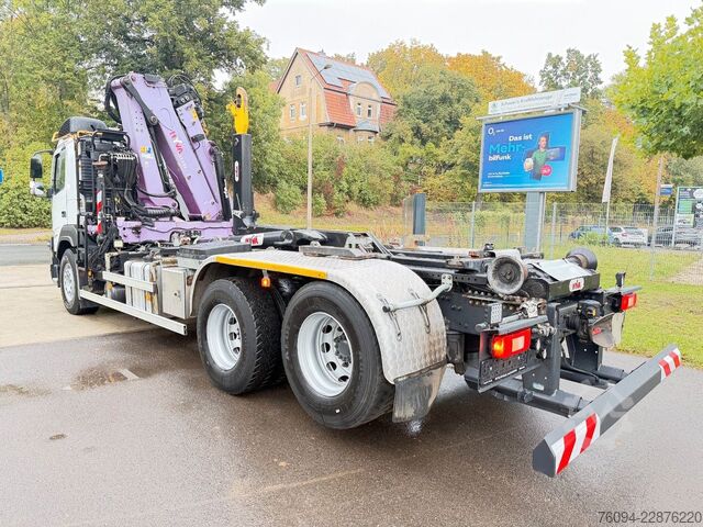 Autolaadkraan VOLVO FMX 460 6x4 liftachse Abrollkipper KRAN 13m FUNK