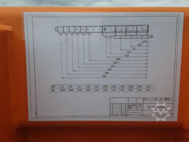 Kraanarm SAGO Teleskopkran 8000/ LSP 600 - NEU