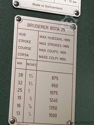 Poinçonneuse automatique BRUDERER BSTA 25H