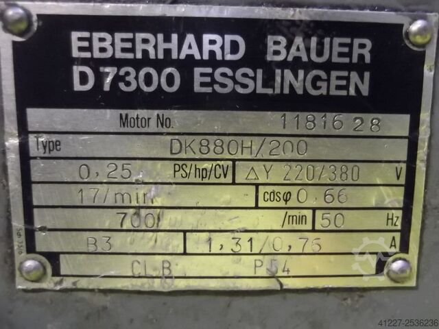 Getriebemotor 0,18 kW 17 U/min Bauer DK880H/200