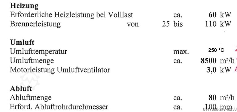 Piec do suszenia proszku Wieland WA-TR-GB Pulvertrocknungsofen