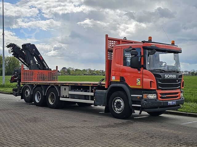 Remorque à plate-forme SCANIA P410 HIAB 258EP5