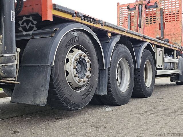 Remorque à plate-forme SCANIA P410 HIAB 258EP5