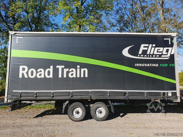 ανοιχτό ρυμουλκούμενο με μουσαμά Fliegl TPS 118 Durchladeanhänger 7,3 Meter