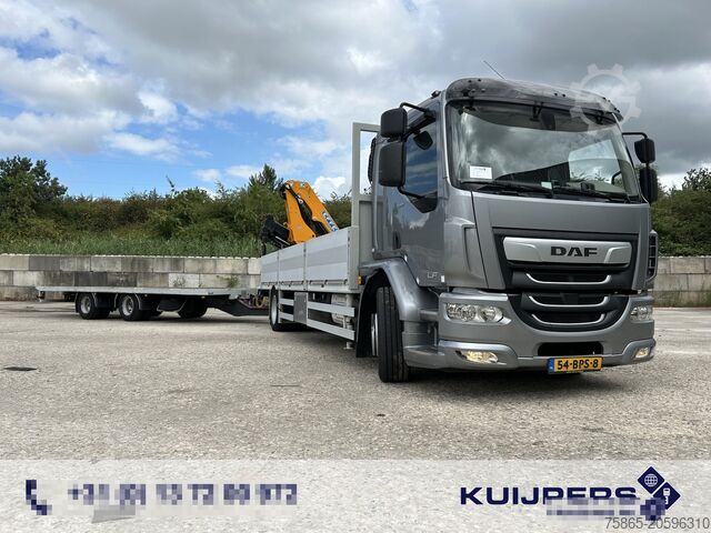 Vrachtwagen met kraan DAF LF 320 FA 19T + Burg BPM 0018 Trailer / Effer 1...