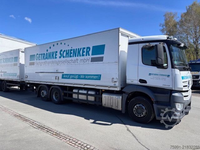 Beverage truck MERCEDES-BENZ MB Antos Getränkeaufbau Schwenkwand Ladebordwand