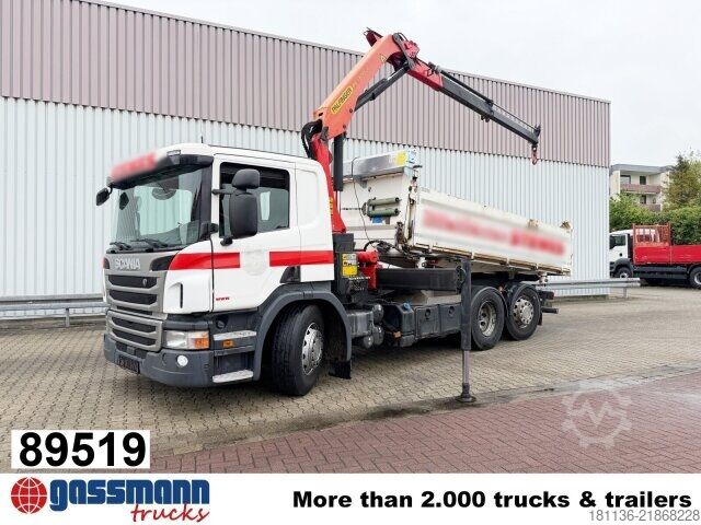 Ανατρεπόμενο φορτηγό Scania P 320 6x2/4, Lenk-/Liftachse, Kran Palfinger PK