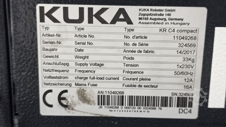 βιομηχανικό ρομπότ KUKA KR 10 R1420 + KR C4