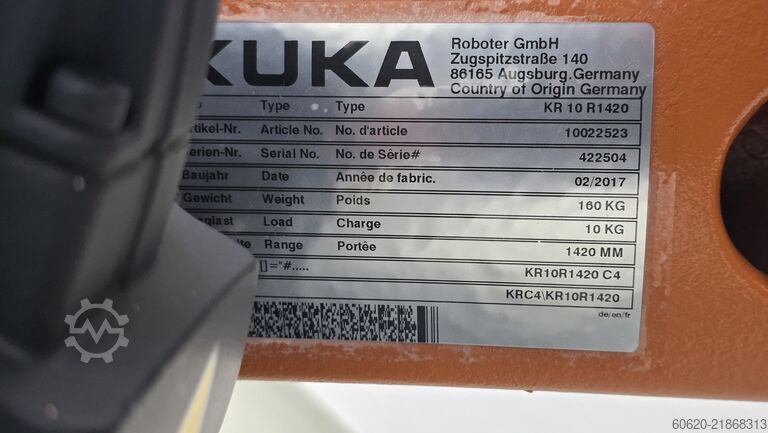 Robot industrial KUKA KR 10 R1420 + KR C4
