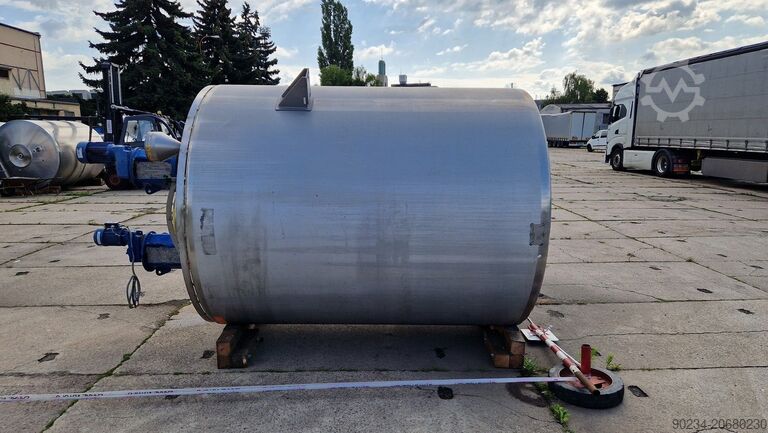 6.000 liter FIB Apparatenbouw roestvrijstalen (AISI 316) verticale mengtank FIB APPARATENBOUW B.V. 6,000 Litre