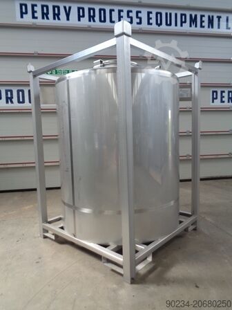 1000 literes Caldereria Teruel 316L rozsdamentes acél IBC, új CALDERERIA TERUEL 1000 Litre