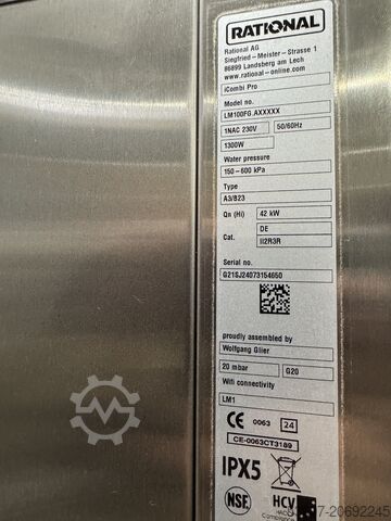 KOMBINERET SPÆDE Rational iCombiPro 20-1/1 Gas