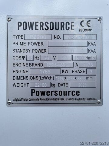 Agregado Perkins 4016-TAG2A - 2.200 kVA Generator - DPX-19826