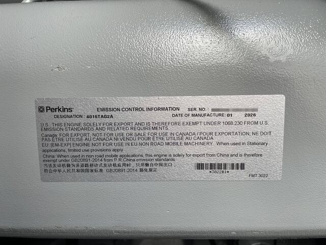 Agregado Perkins 4016-TAG2A - 2.200 kVA Generator - DPX-19826