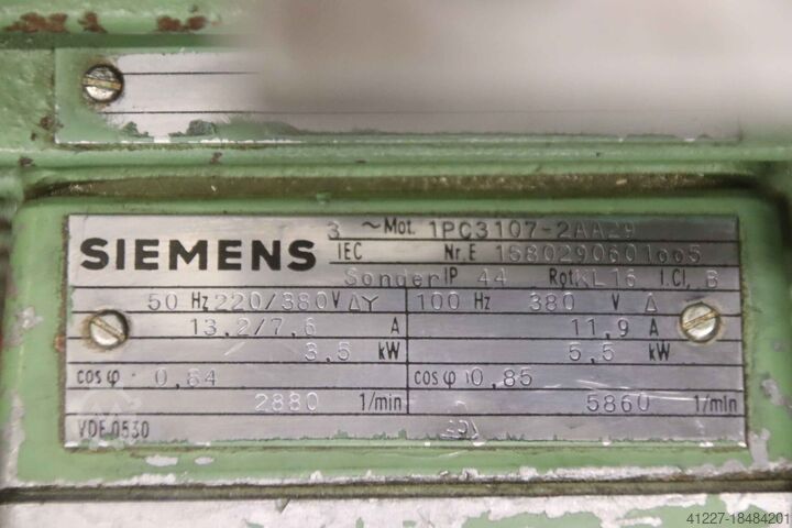 Milling motor 3.5/5.5 kW / 2880/5860 rpm Siemens 1PC3107-2AA29