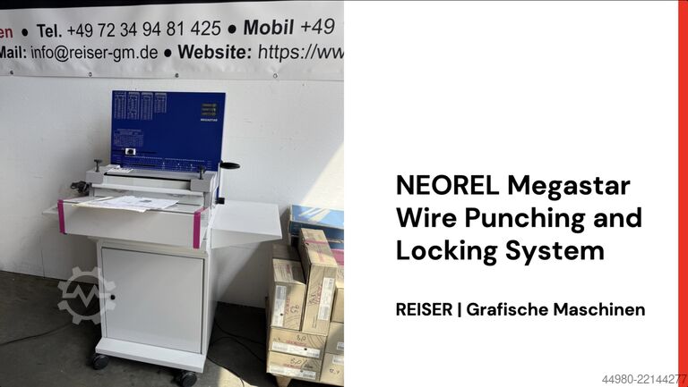 Book binding machine Neorel Megastar Wire Punching / Locking System