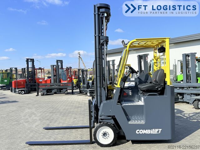 Carretilla retráctil de 4 vías Combilift CB4500 GAS TRIPLEX 6400 FORK POSITIONER