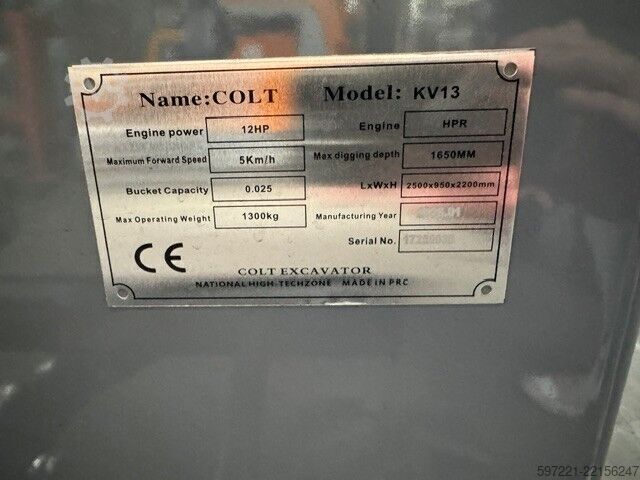 Miniexcavadoras [div] Colt KV13 Neugerät!!!