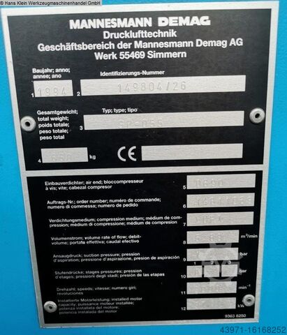 Schroefcompressor MANNESMANN DEMAG SPRINT 65