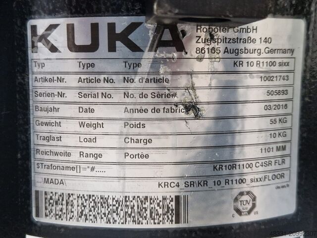 Industrieroboter für allgemeine industrielle Anwendungen KUKA KR 10 R1100 sixx