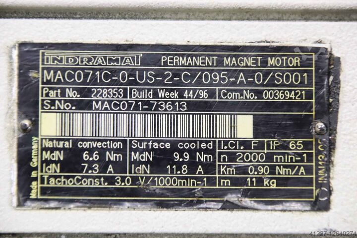 Servomotor Indramat DMT MACO71C-0-US-2-C/095-A-/S001