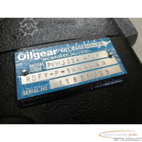 Componente  Oilgear PVWJ 034 A1UV DFY-P-1NNNN A N Hydraulikpumpe SN: 11636335 --