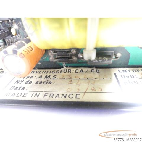 ALSTHOM component ALSTHOM Alsthom Parvex NFC 53 220 / AMS 2300515 Power Supply SN: 2411