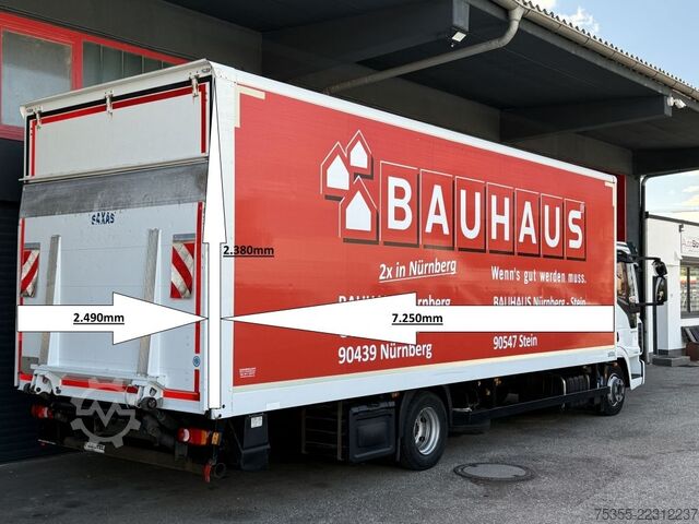 Furgone chiuso IVECO EuroCargo ML75E21 Motorbremse Tempomat 7,25m+LBW